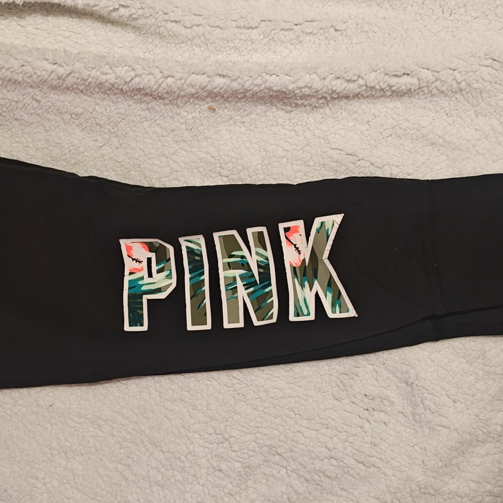 Victoria Secret Pink Sweat Pants Black Size Medium No Stains Smoke Free